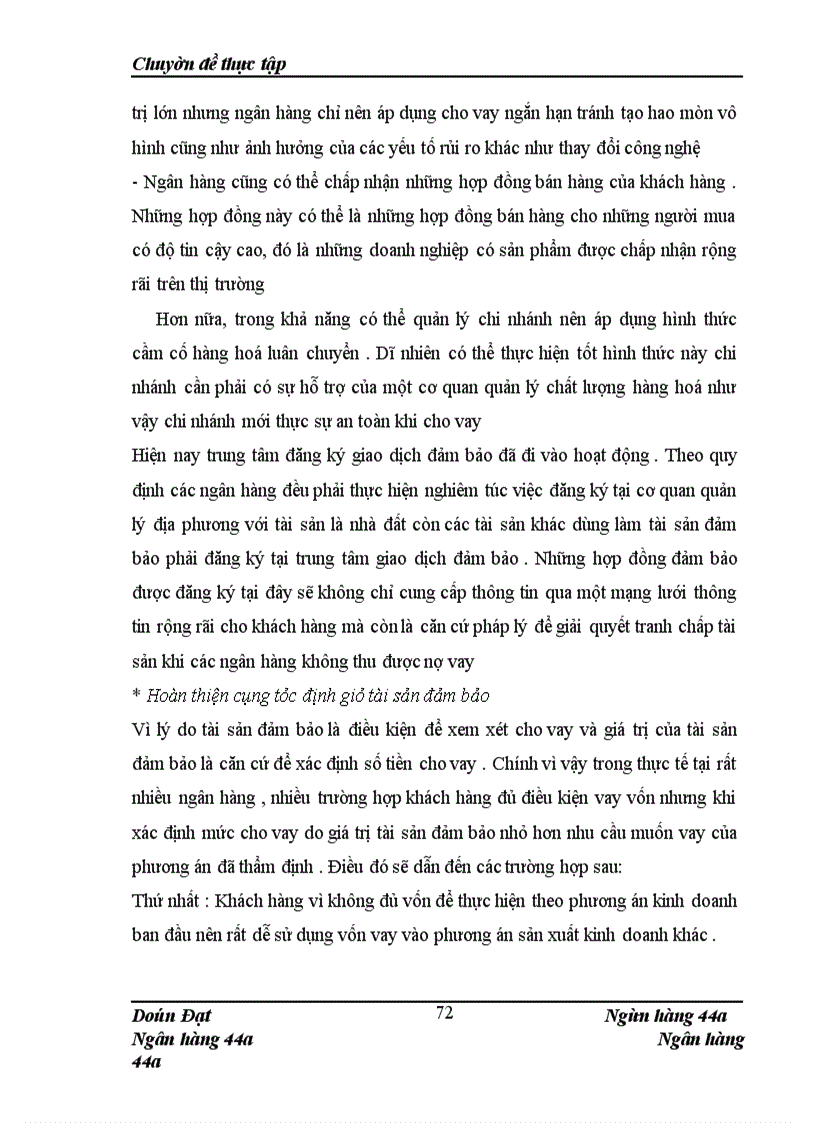 image for page Giải pháp hoàn thiện các hình thức bảo đảm tiền vay tại Chi nhánh Đông Đô -Ngân hàng Đầu Tư &Phát Triển Việt Nam