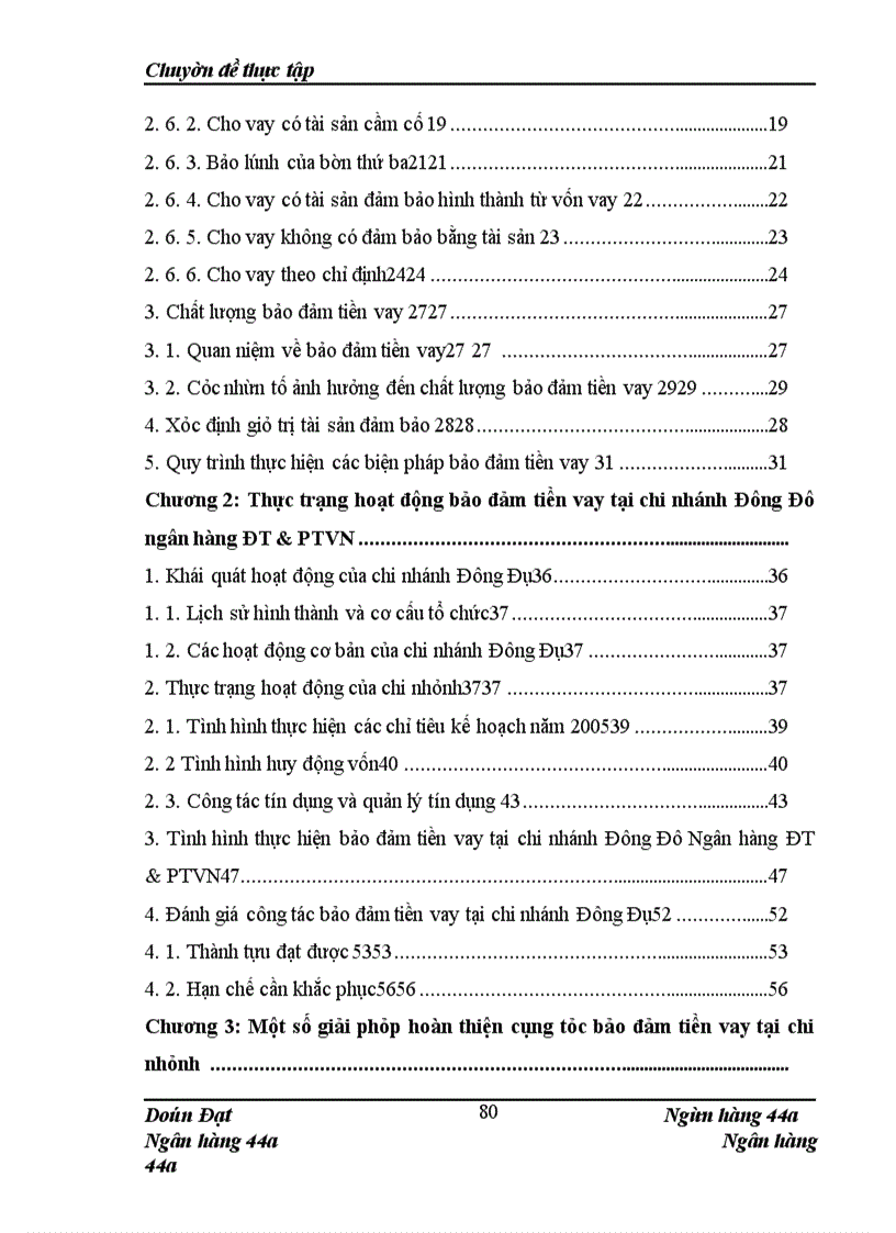 image for page Giải pháp hoàn thiện các hình thức bảo đảm tiền vay tại Chi nhánh Đông Đô -Ngân hàng Đầu Tư &Phát Triển Việt Nam