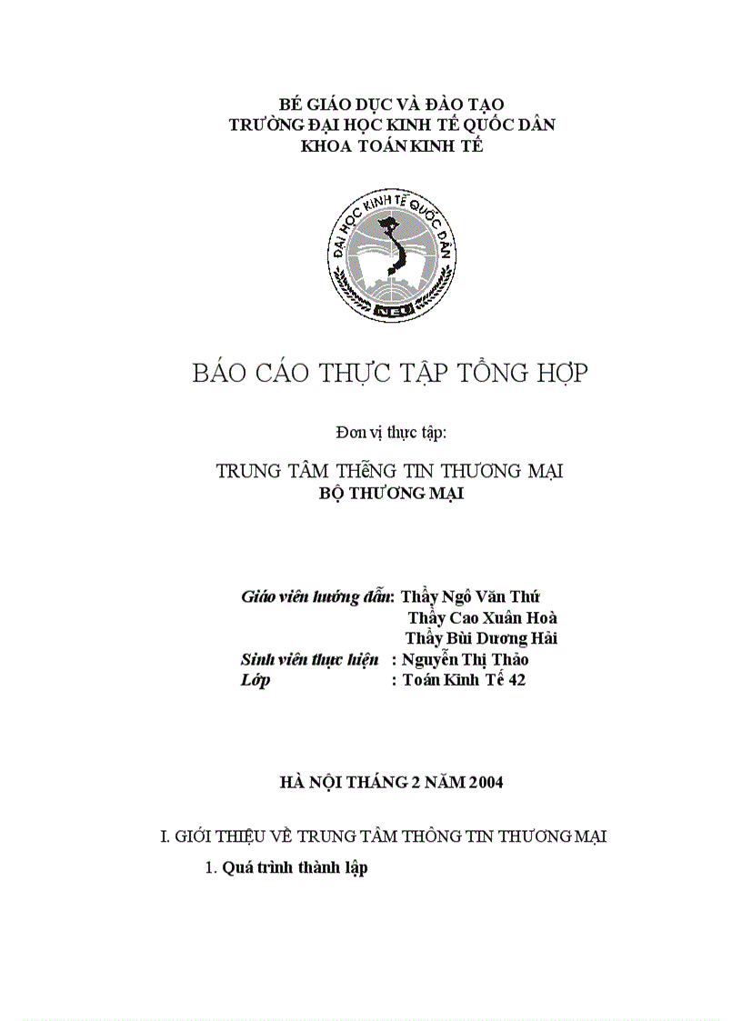 image for page Thực tập tổng hợp Trung tâm thông tin Thương mại