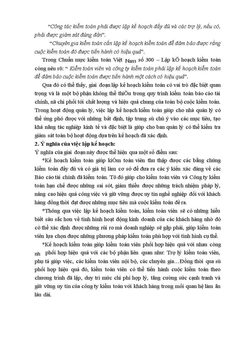 image for page Lập kế hoạch kiểm toán trong quy trình kiểm toán Báo cáo tài chính do Công ty kiểm toán và kế toán Hà Nội CPA thực hiện