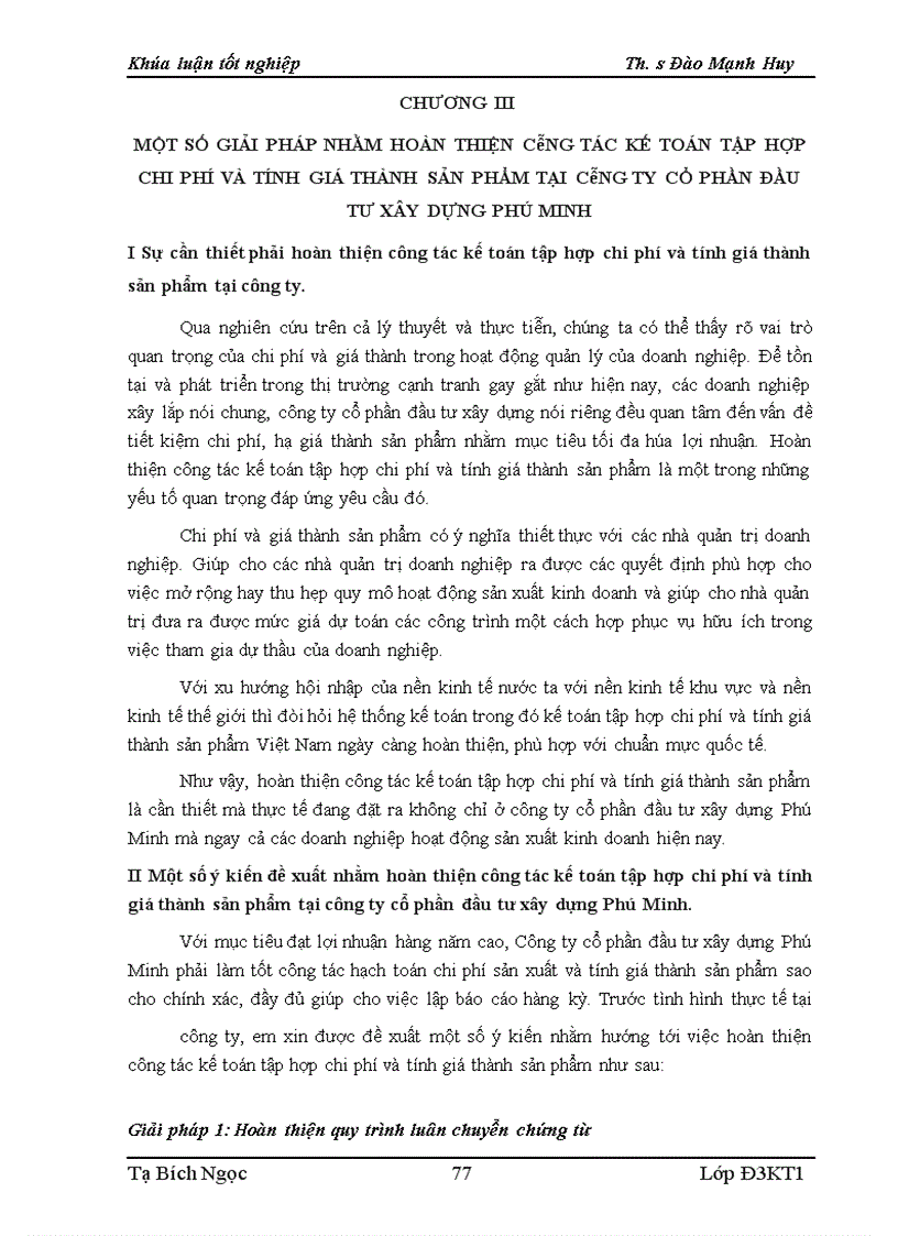 image for page Hoàn thiện công tác hạch toán chi phí sản xuất và tính giá thành sản phẩm tại Công ty cổ phần đầu tư xây dựng Phú Minh