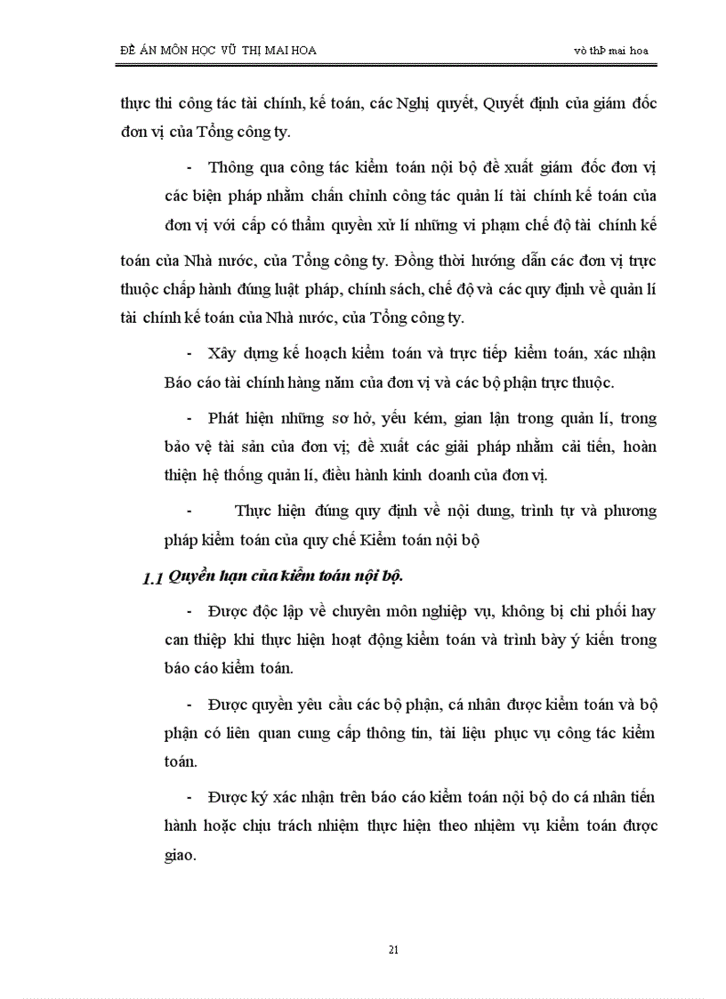 image for page Báo cáo kiểm toán về báo cáo tài chính của kiểm toán viên nội bộ Tổng công ty Bưu chính viễn thông Việt Nam
