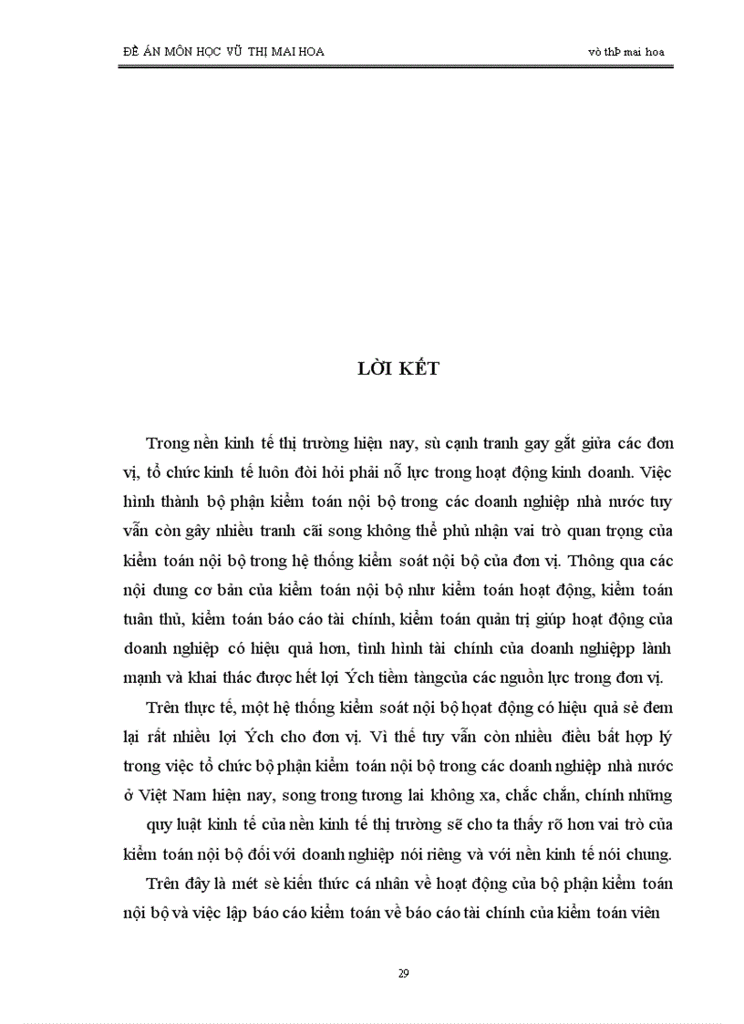 image for page Báo cáo kiểm toán về báo cáo tài chính của kiểm toán viên nội bộ Tổng công ty Bưu chính viễn thông Việt Nam