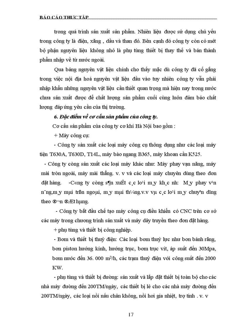 image for page Báo cáo thực tập Công ty cơ khí Hà Nội
