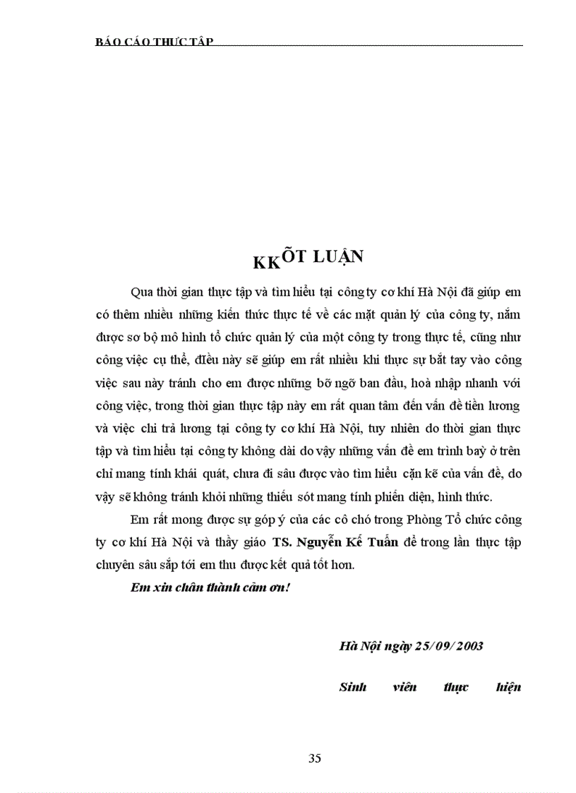 image for page Báo cáo thực tập Công ty cơ khí Hà Nội