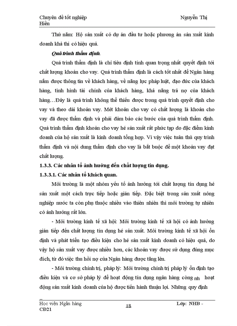 image for page Tín dụng đối với hộ sản xuất tại NHNo & PTNT huyện Đức Thọ, Thực trạng và Giải pháp