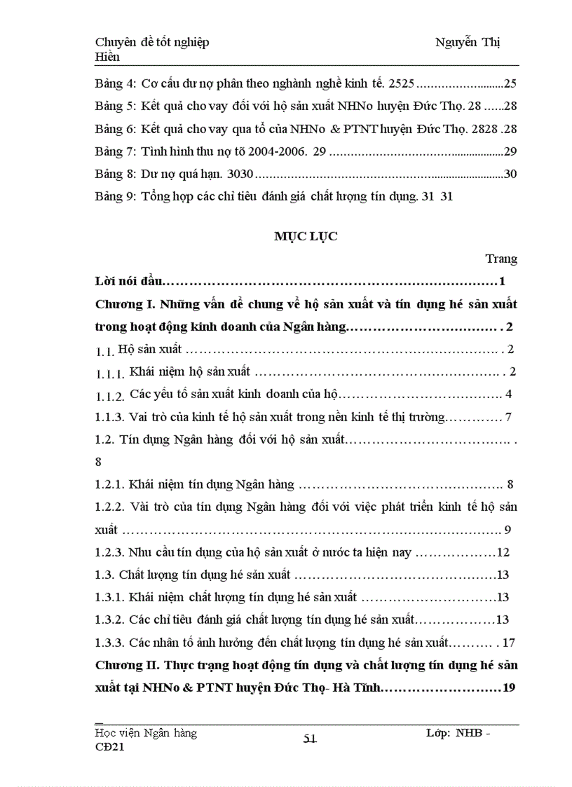 image for page Tín dụng đối với hộ sản xuất tại NHNo & PTNT huyện Đức Thọ, Thực trạng và Giải pháp