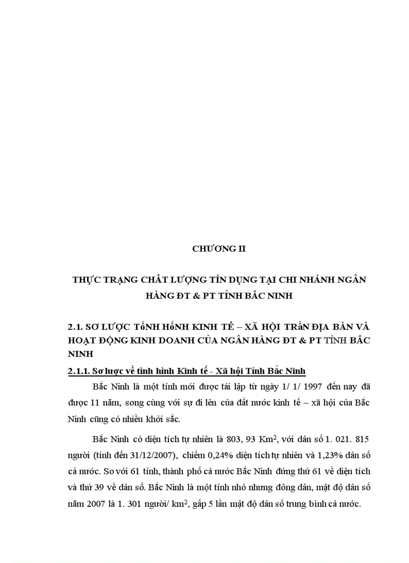 image for page Giải pháp nâng cao chất lượng tín dụng tại Chi nhánh Ngân hàng Đầu tư & Phát triển Tỉnh Bắc Ninh