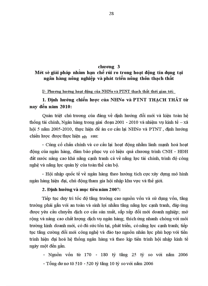 image for page Một số giải pháp nhằm hạn chế rủi ro trong hoạt động tín dụng tại ngân hàng Nông nghiệp và phát triển nông thôn Thạch Thất