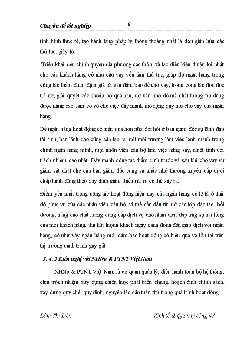 image for page Giải pháp nâng cao chất lượng tín dụng ngân hàng cho phát triển nông nghiệp trên địa bàn của NHNo&PTNT huyện Văn Giang