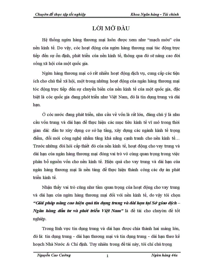 image for page Giải pháp nâng cao hiệu quả tín dụng trung và dài hạn tại Sở giao dịch – Ngân hàng đầu tư và phát triển Việt Nam