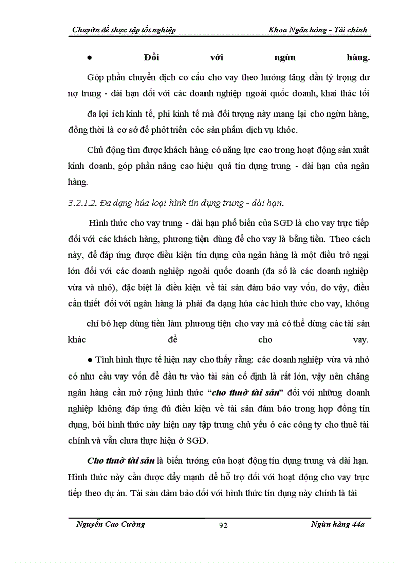 image for page Giải pháp nâng cao hiệu quả tín dụng trung và dài hạn tại Sở giao dịch – Ngân hàng đầu tư và phát triển Việt Nam