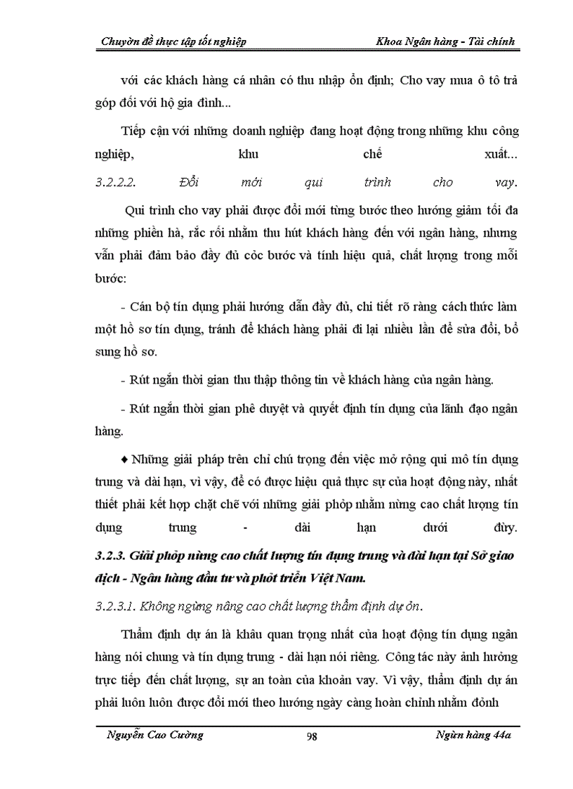 image for page Giải pháp nâng cao hiệu quả tín dụng trung và dài hạn tại Sở giao dịch – Ngân hàng đầu tư và phát triển Việt Nam