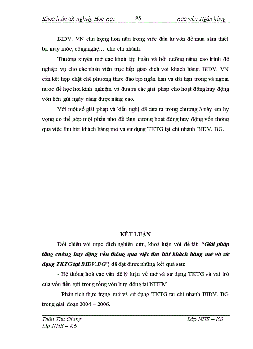 image for page Giải pháp tăng cường huy động vốn thông qua việc thu hút khách hàng mở và sử dụng TKTG tại BIDV.BG