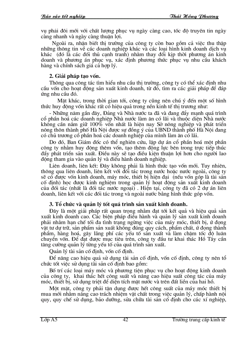 image for page Một số giải pháp nhằm nâng cao hiệu quả sử dụng vốn tại Công ty Đầu tư khai thác Hồ Tây