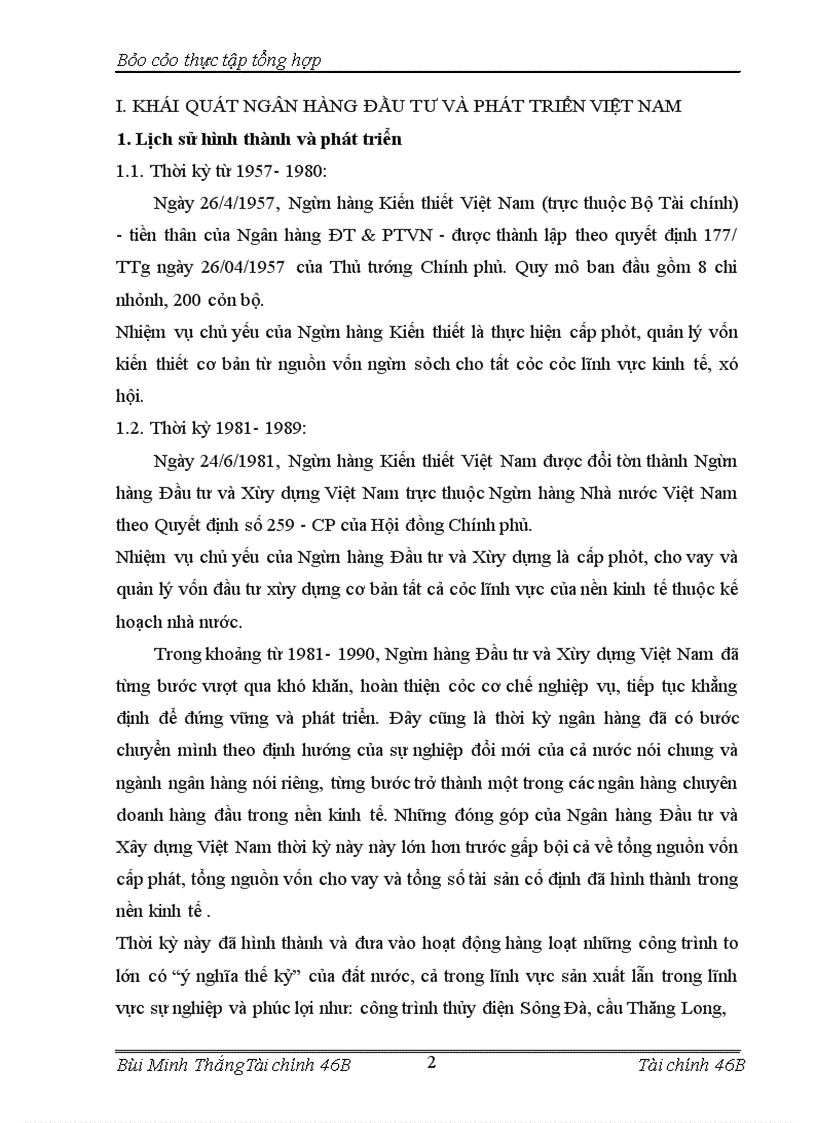 image for page Ngân hàng đầu tư và phát triển Việt Nam và chi nhánh Đông Đô