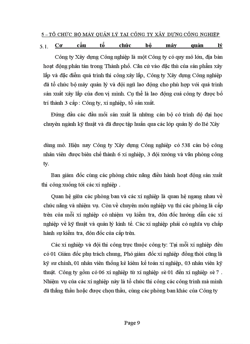 image for page Báo cáo thực tập tại Công ty Xây dựng Công nghiệp.