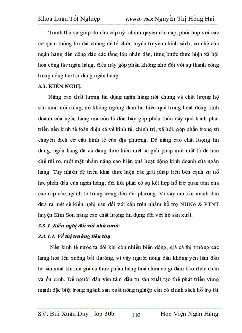 image for page Giải pháp nâng cao chất lượng tín dụng trong cho vay hộ sản xuất ở NHNo&PTNT huyện Kim Sơn, Tỉnh Ninh Bình