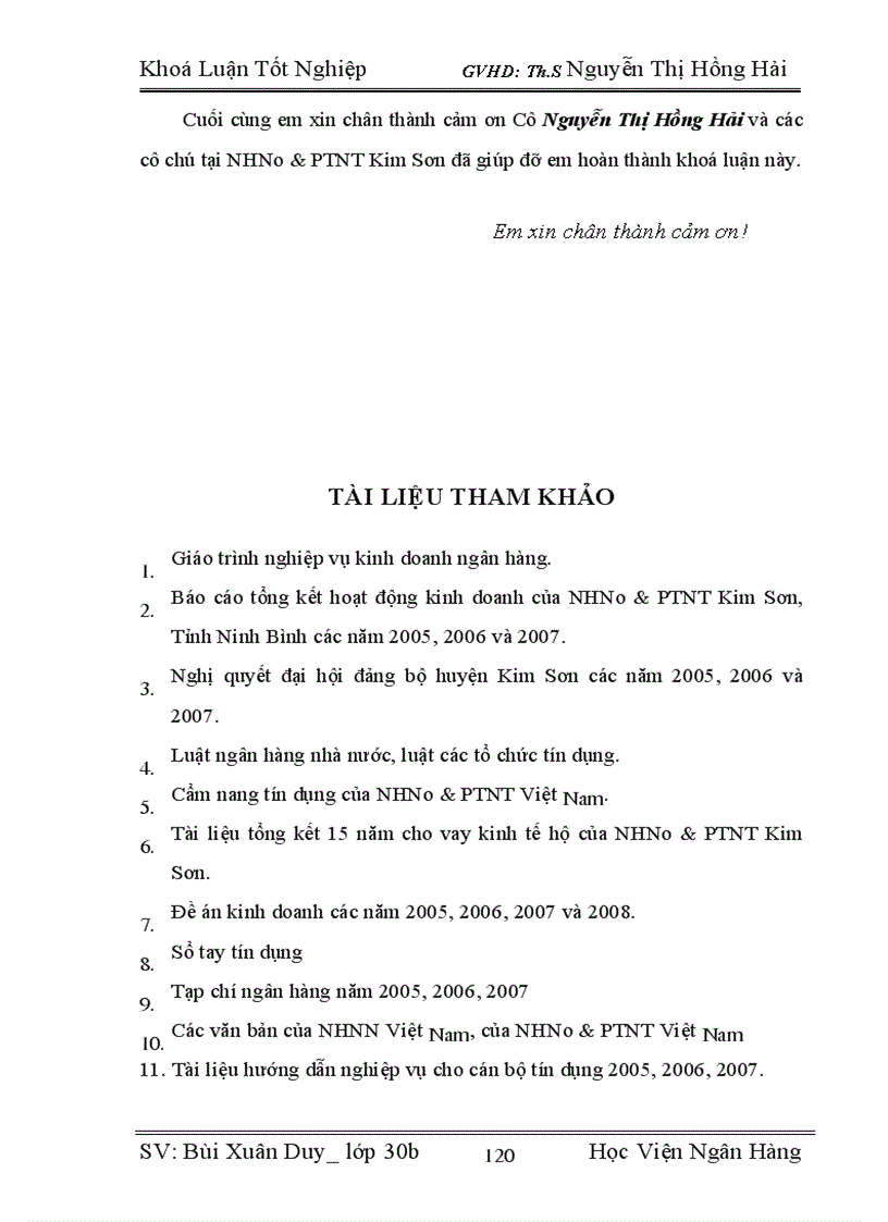 image for page Giải pháp nâng cao chất lượng tín dụng trong cho vay hộ sản xuất ở NHNo&PTNT huyện Kim Sơn, Tỉnh Ninh Bình
