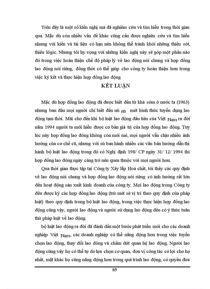 image for page Chế độ pháp lý về hợp đồng lao động và thực tiễn áp dụng tại Công ty