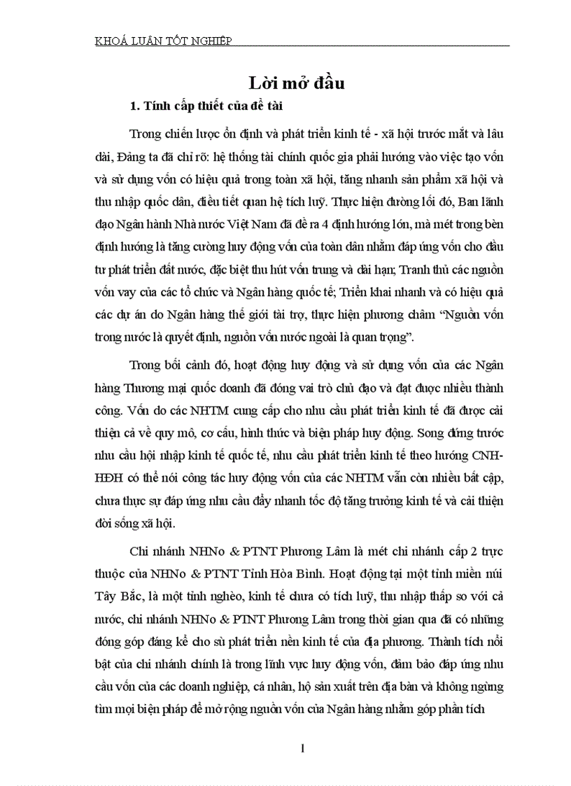 image for page Giải pháp mở rộng nguồn vốn tại Chi nhánh Ngân hàng nông nghiệp và phát triển nông thôn Phương lâm