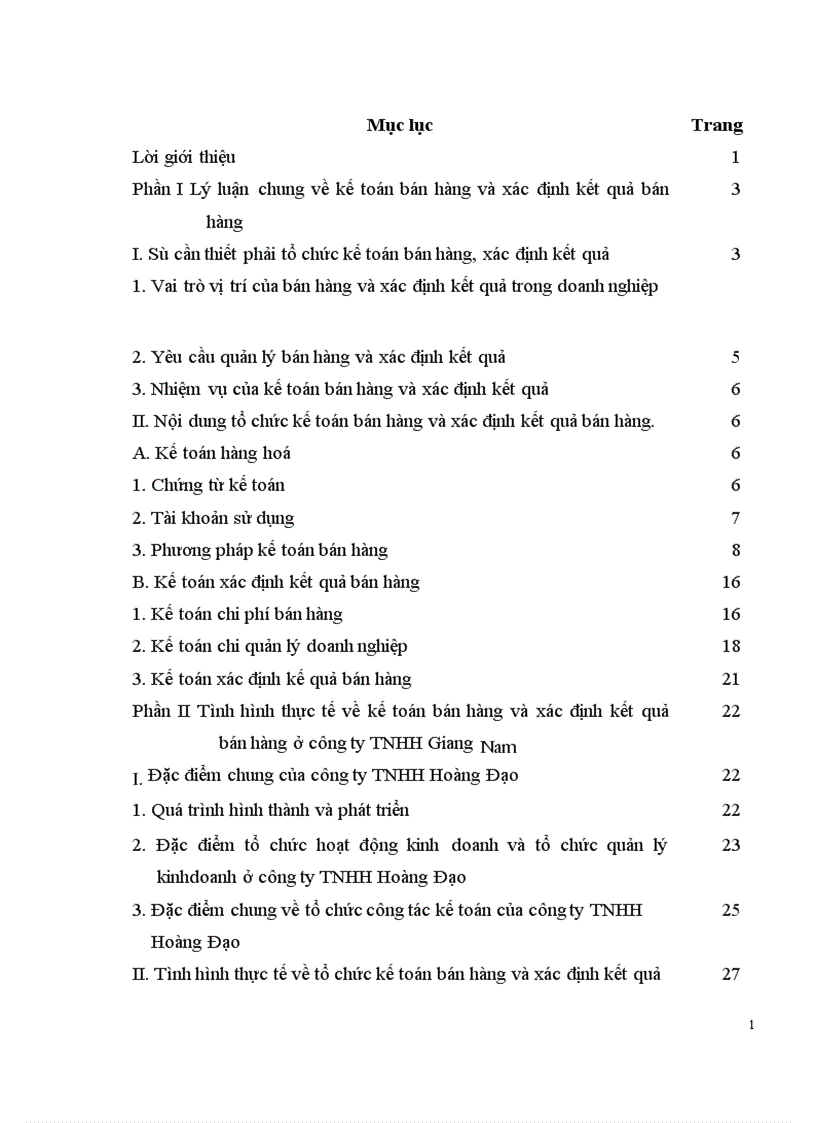 image for page Hoàn thiện tổ chức kế toán bán hàng và xác định kết quả bán hàng tại Công ty TNHH Hoàng Đạo