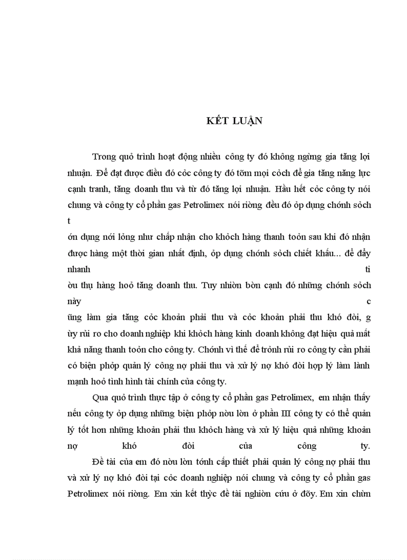 image for page Tăng cường quản lý công nợ phải thu của công ty cổ phần gas Petrolimex