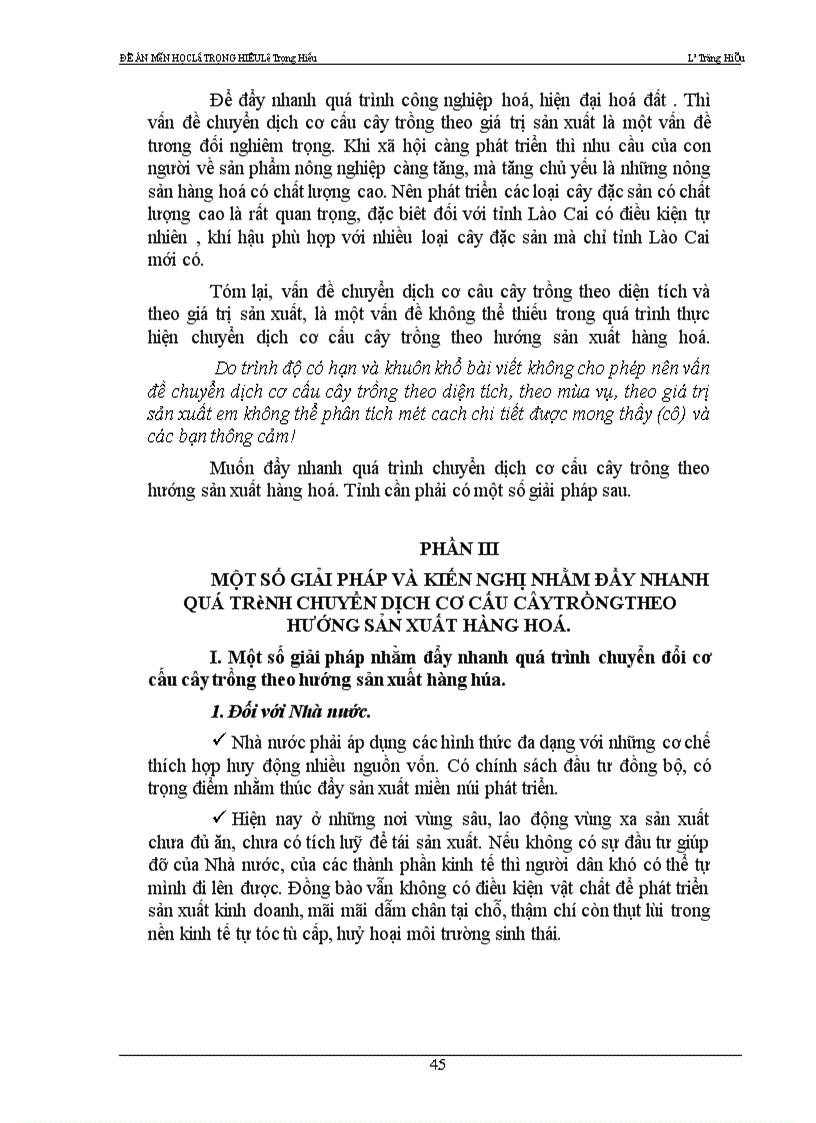 image for page Một số giải pháp và kiến nghị nhằm đẩy nhanh quá trình chuyển dịch cơ cấu cây trồng theo hướng sản xuất hàng hoá