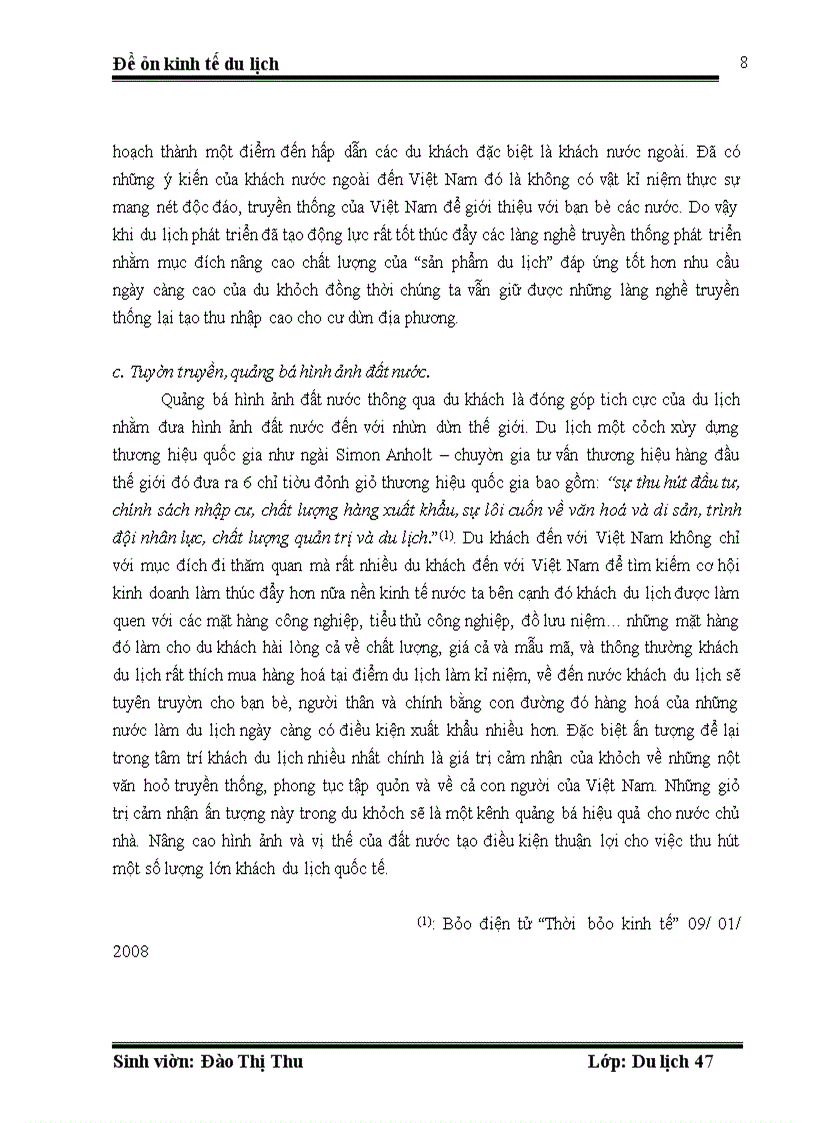 image for page Những ảnh hưởng của tình hình kinh tế chính trị đến việc phát triển du lịch Hà Nội