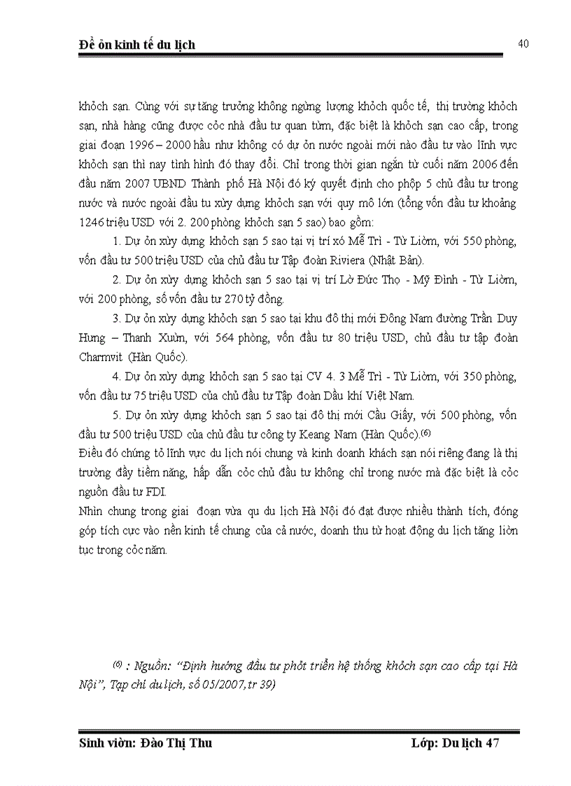 image for page Những ảnh hưởng của tình hình kinh tế chính trị đến việc phát triển du lịch Hà Nội
