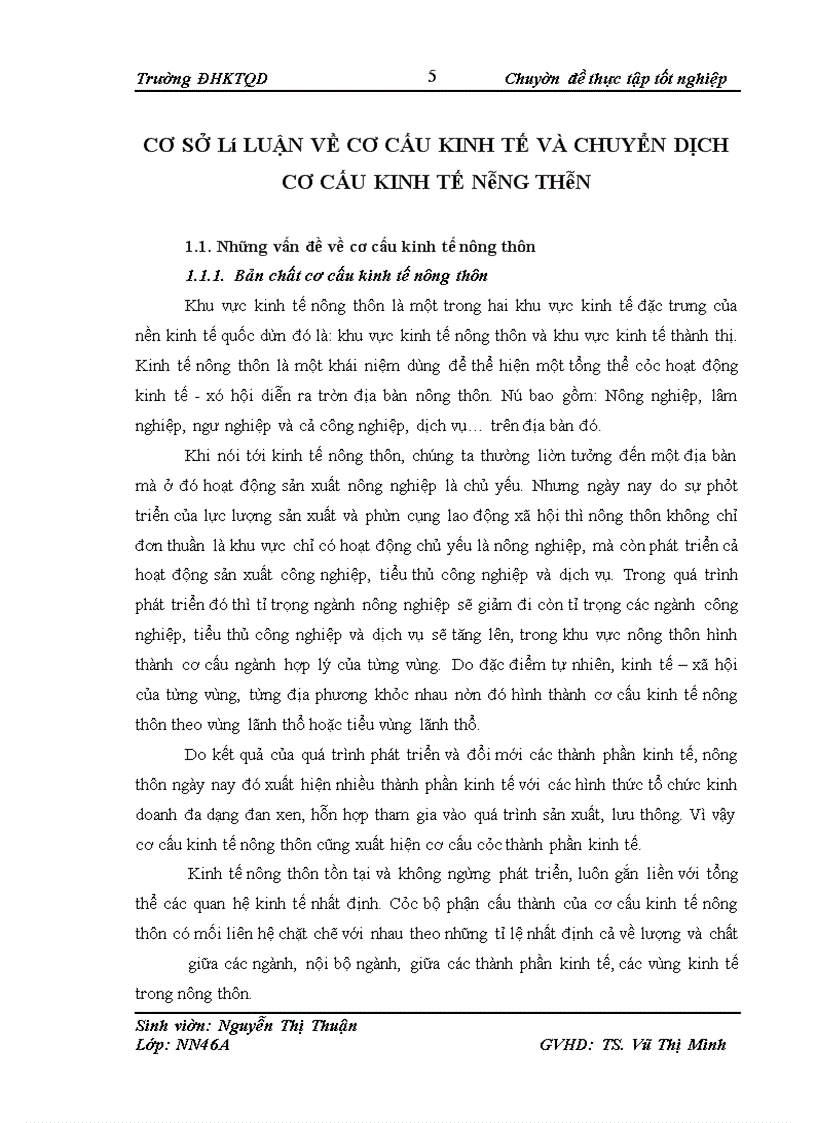 image for page Thực trạng phát triển kinh tế - xã hội và chuyển dịch cơ cấu kinh tế nông thôn của huyện Hương Khê- Hà Tĩnh dưới tác động của tuyến đường Hồ Chí Minh