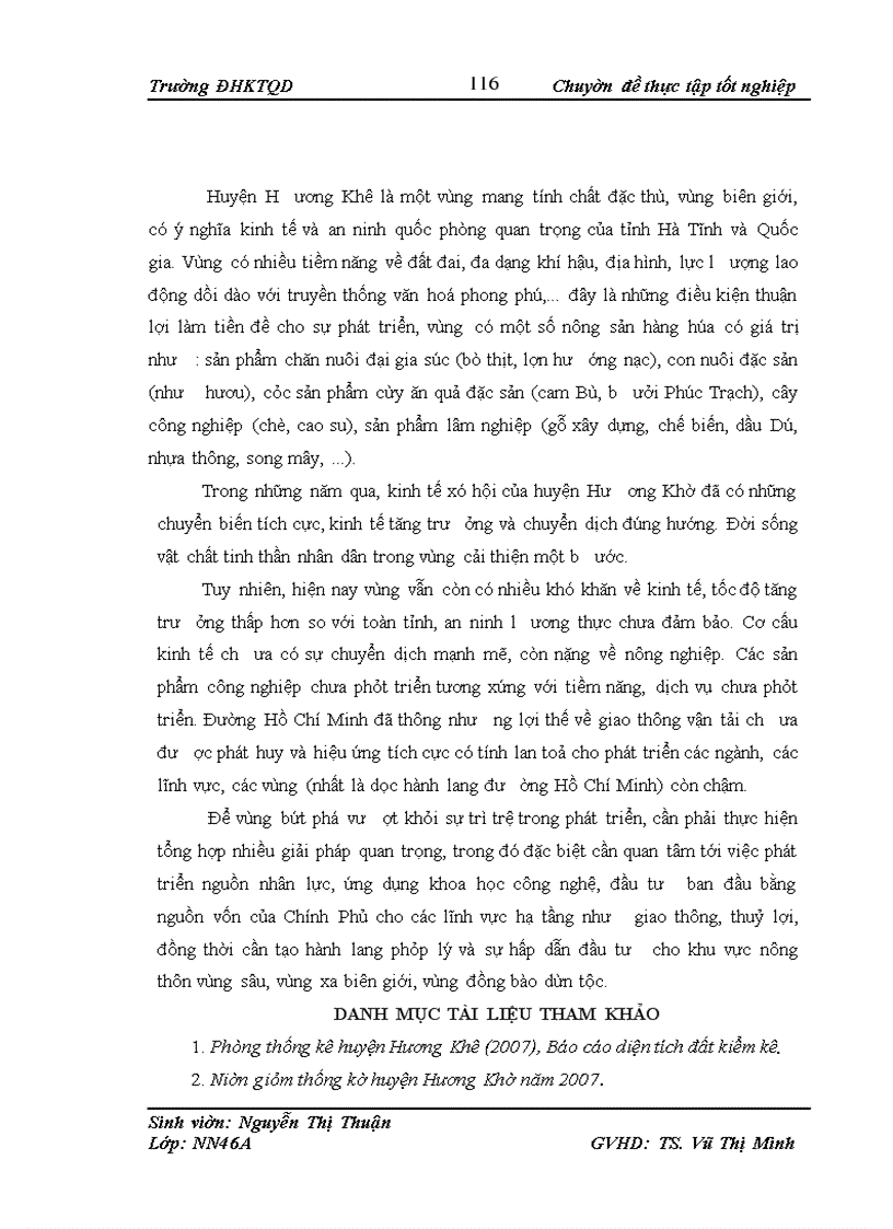 image for page Thực trạng phát triển kinh tế - xã hội và chuyển dịch cơ cấu kinh tế nông thôn của huyện Hương Khê- Hà Tĩnh dưới tác động của tuyến đường Hồ Chí Minh