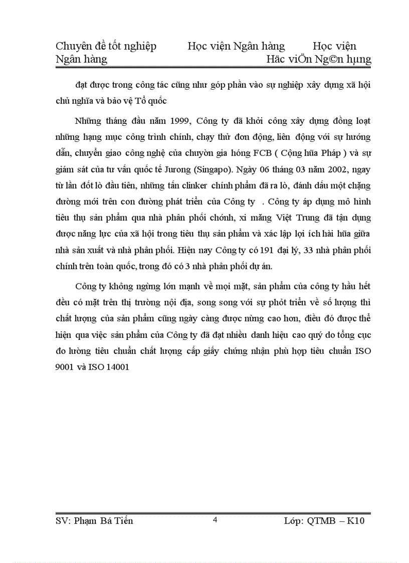 image for page Giải pháp hoàn thiện hệ thống kênh phân phối tại Công ty cổ phần xi măng Việt Trung