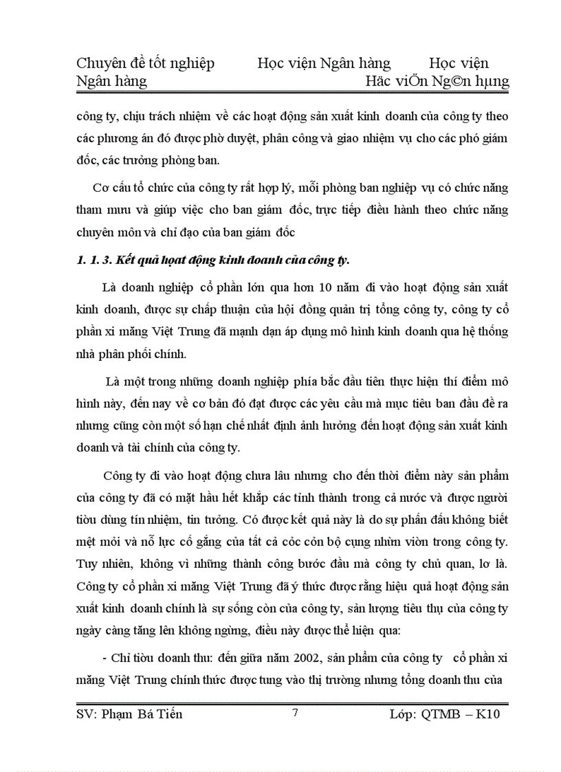 image for page Giải pháp hoàn thiện hệ thống kênh phân phối tại Công ty cổ phần xi măng Việt Trung