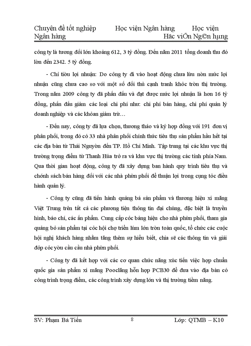 image for page Giải pháp hoàn thiện hệ thống kênh phân phối tại Công ty cổ phần xi măng Việt Trung