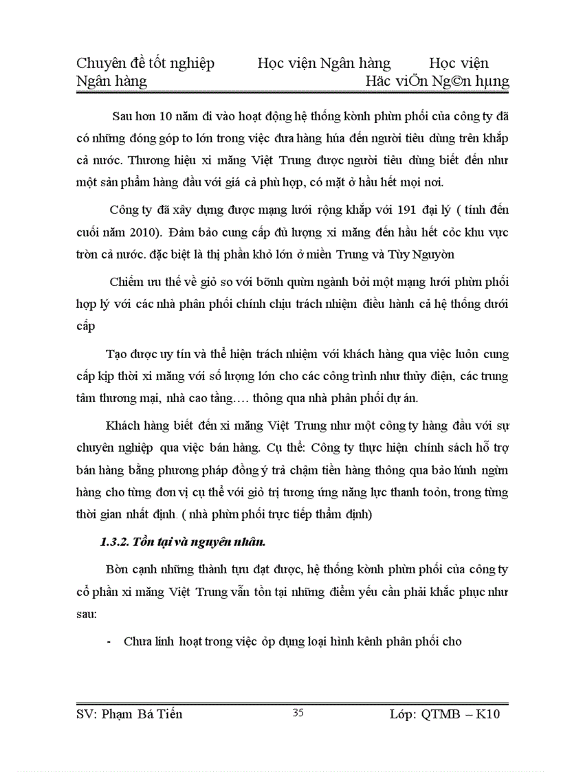 image for page Giải pháp hoàn thiện hệ thống kênh phân phối tại Công ty cổ phần xi măng Việt Trung