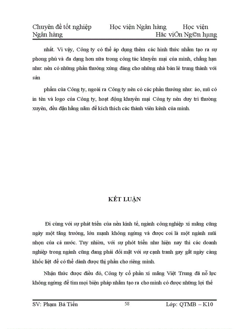 image for page Giải pháp hoàn thiện hệ thống kênh phân phối tại Công ty cổ phần xi măng Việt Trung