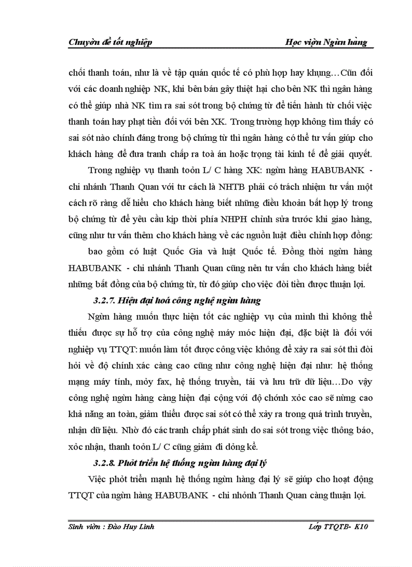 image for page Giải pháp phòng ngừa rủi ro trong hoạt động thanh toán tín dụng chứng từ đối với Ngân Hàng Thương Mại Cổ Phần Nhà Hà Nội – Chi nhánh Thanh Quan