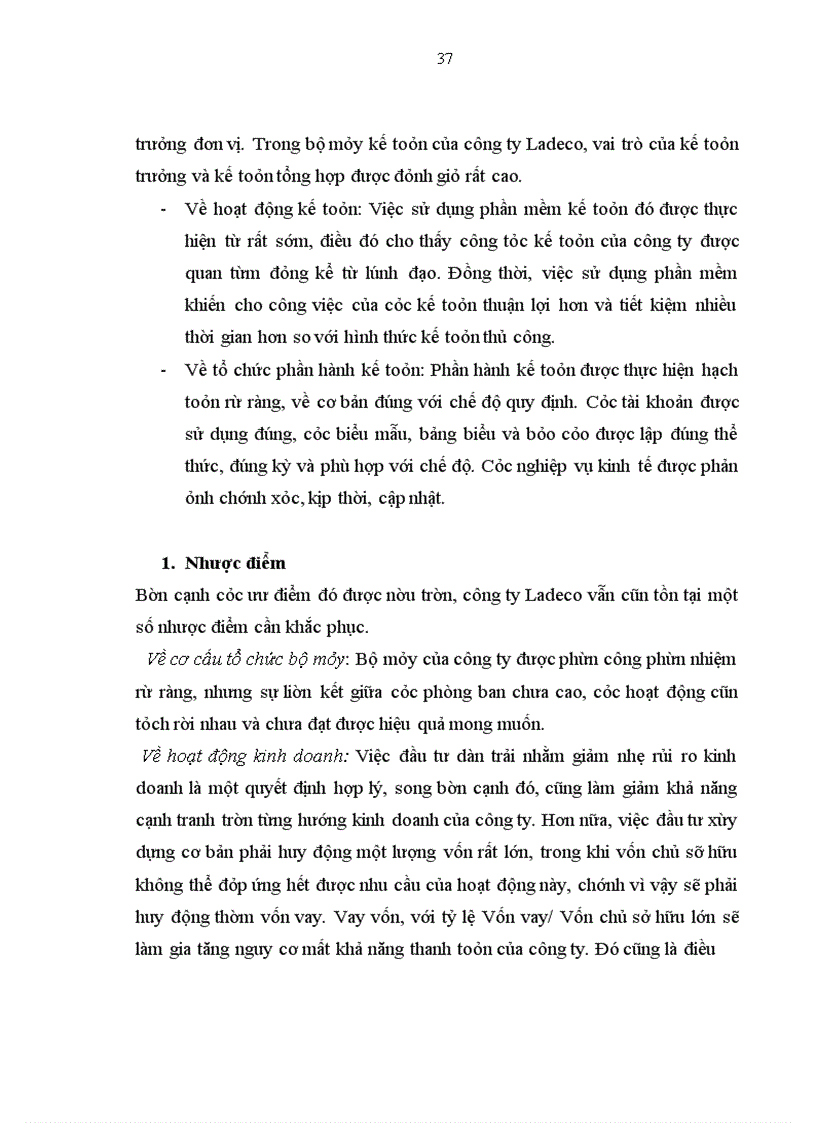 image for page Tổ chức hạch toán kế toán tại công ty Ladeco