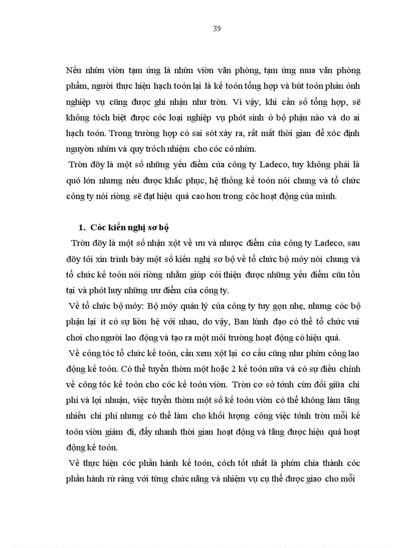 image for page Tổ chức hạch toán kế toán tại công ty Ladeco