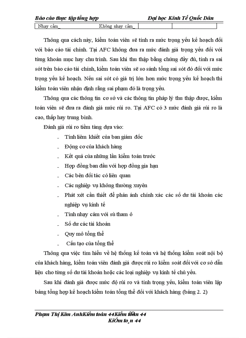 image for page Thực tập tổng hợp công ty cổ phần kiểm toán và tư vấn tài chính kế toán (gọi tắt là AFC)