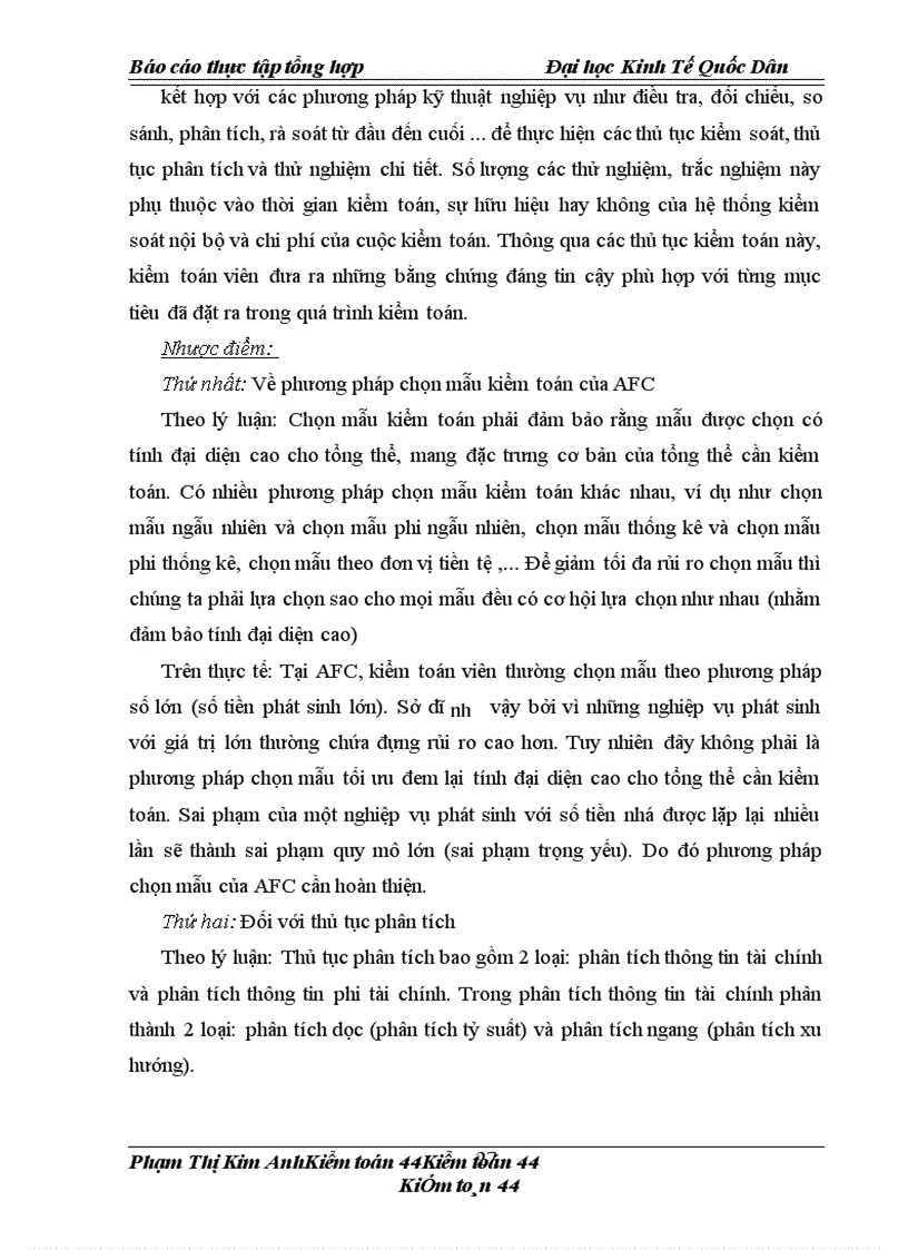 image for page Thực tập tổng hợp công ty cổ phần kiểm toán và tư vấn tài chính kế toán (gọi tắt là AFC)