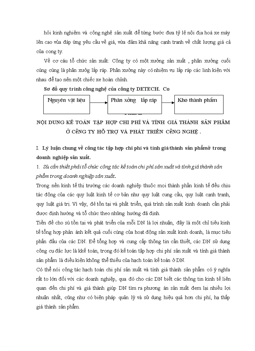image for page Kế toán tập hợp chi phí và tính giá thành sản phẩm xe gắn máy ở công ty Hỗ trợ và Phát triển Công nghệ