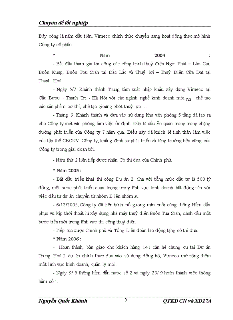 image for page Xây dựng và tổ chức thực hiện kế hoạch tiêu thụ bê tông thương phẩm và đá tại Công ty Cổ phần Vimeco