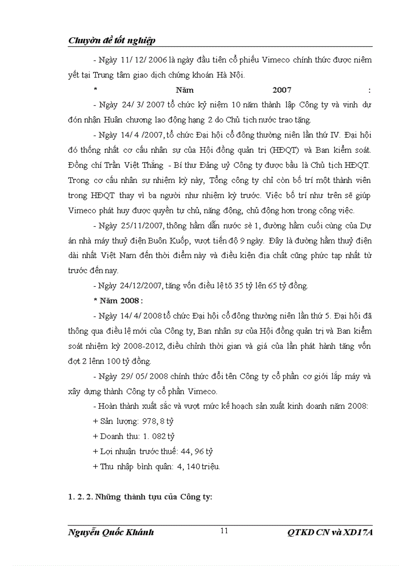 image for page Xây dựng và tổ chức thực hiện kế hoạch tiêu thụ bê tông thương phẩm và đá tại Công ty Cổ phần Vimeco