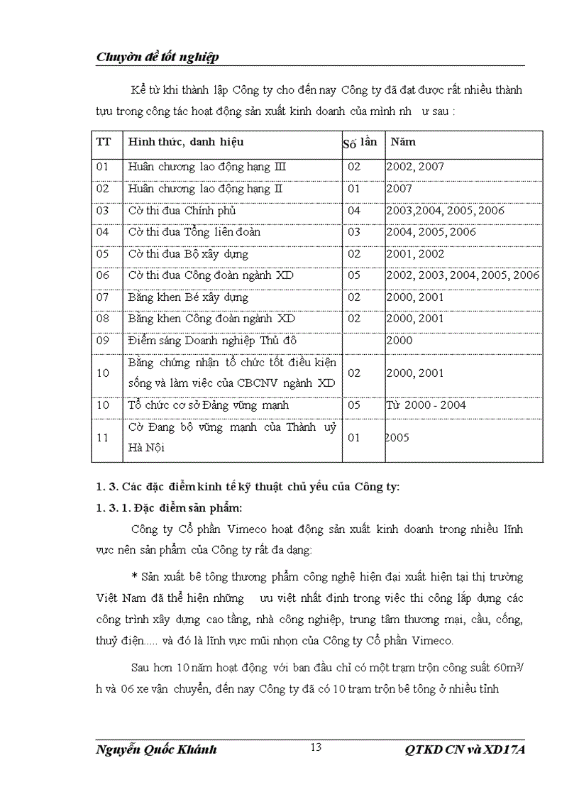 image for page Xây dựng và tổ chức thực hiện kế hoạch tiêu thụ bê tông thương phẩm và đá tại Công ty Cổ phần Vimeco