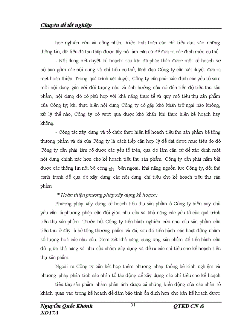 image for page Xây dựng và tổ chức thực hiện kế hoạch tiêu thụ bê tông thương phẩm và đá tại Công ty Cổ phần Vimeco