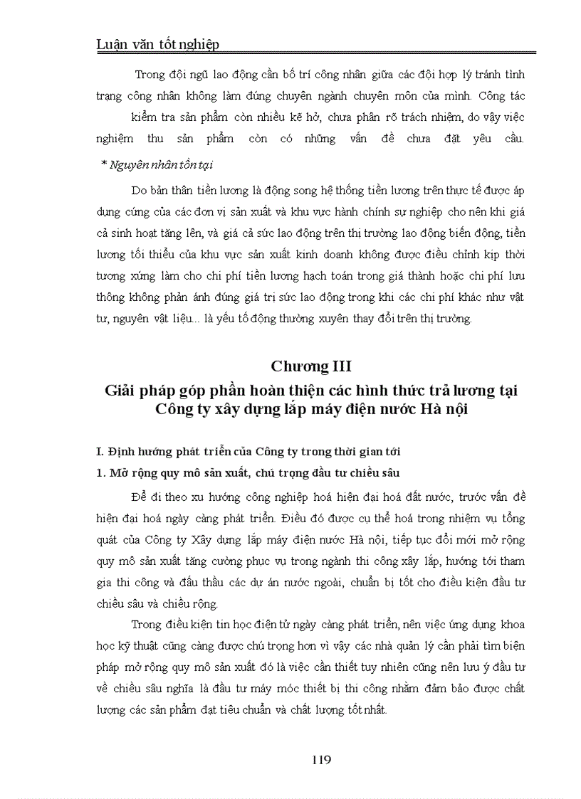 image for page Những giải pháp nhằm cải tiến các hình thức trả lương tại Công ty Xây dựng lắp máy điện nước Hà nội
