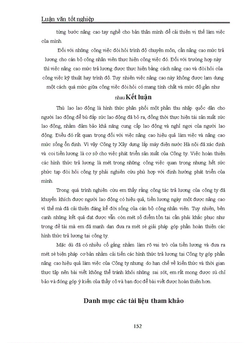 image for page Những giải pháp nhằm cải tiến các hình thức trả lương tại Công ty Xây dựng lắp máy điện nước Hà nội