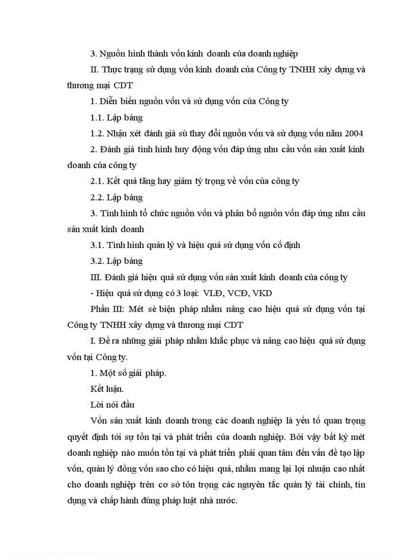 image for page Công tác quản lý vốn của Công ty TNHH xây dựng và thương mại CDT